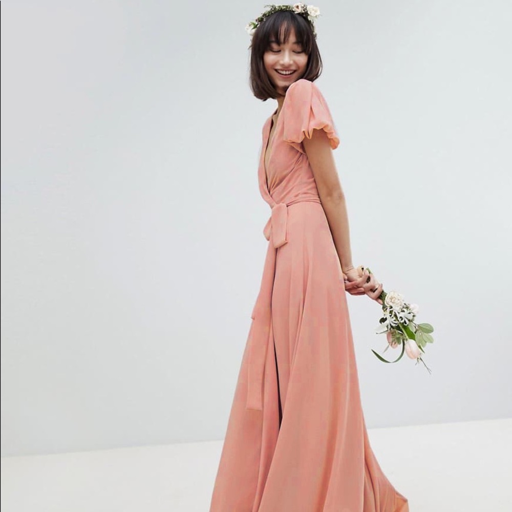 ASOS NWT peach formal dress